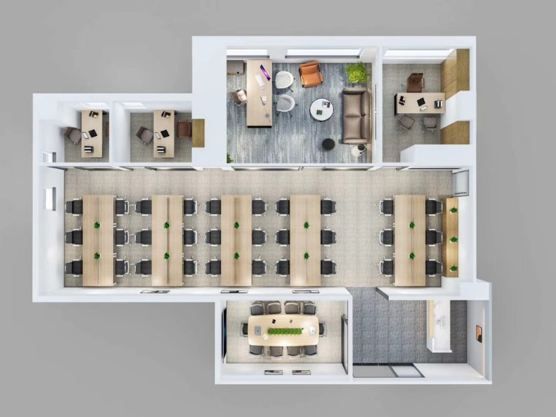 南京西路静安新时代大厦出租318平带装修家居